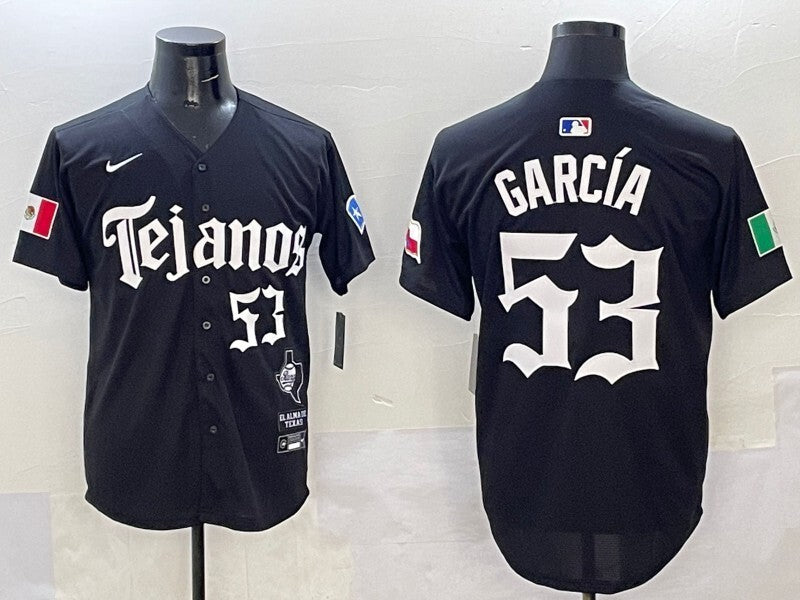 Texas Rangers #53 Adolis Garcia Rangers 5 Collaboration Style 1