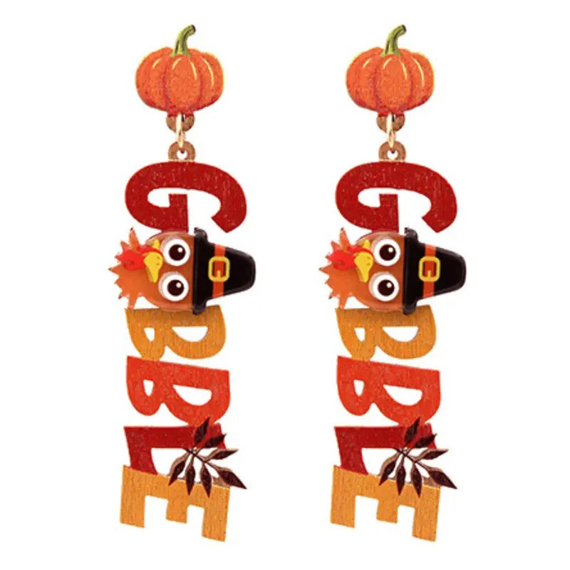 Thanksgiving Gobble Earrings T-Shirts, Hoodie, Sweatshirt | InkThreadWorks.com