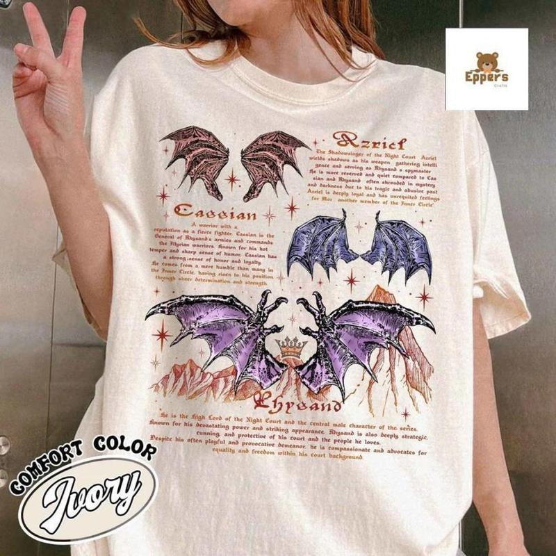 The Bat Boys Shirt, Acotar Rhysand Cassian Azriel Shirt, Acotar the Night Court Illyrians Shirt, Rhysand Acotar, Easy to...