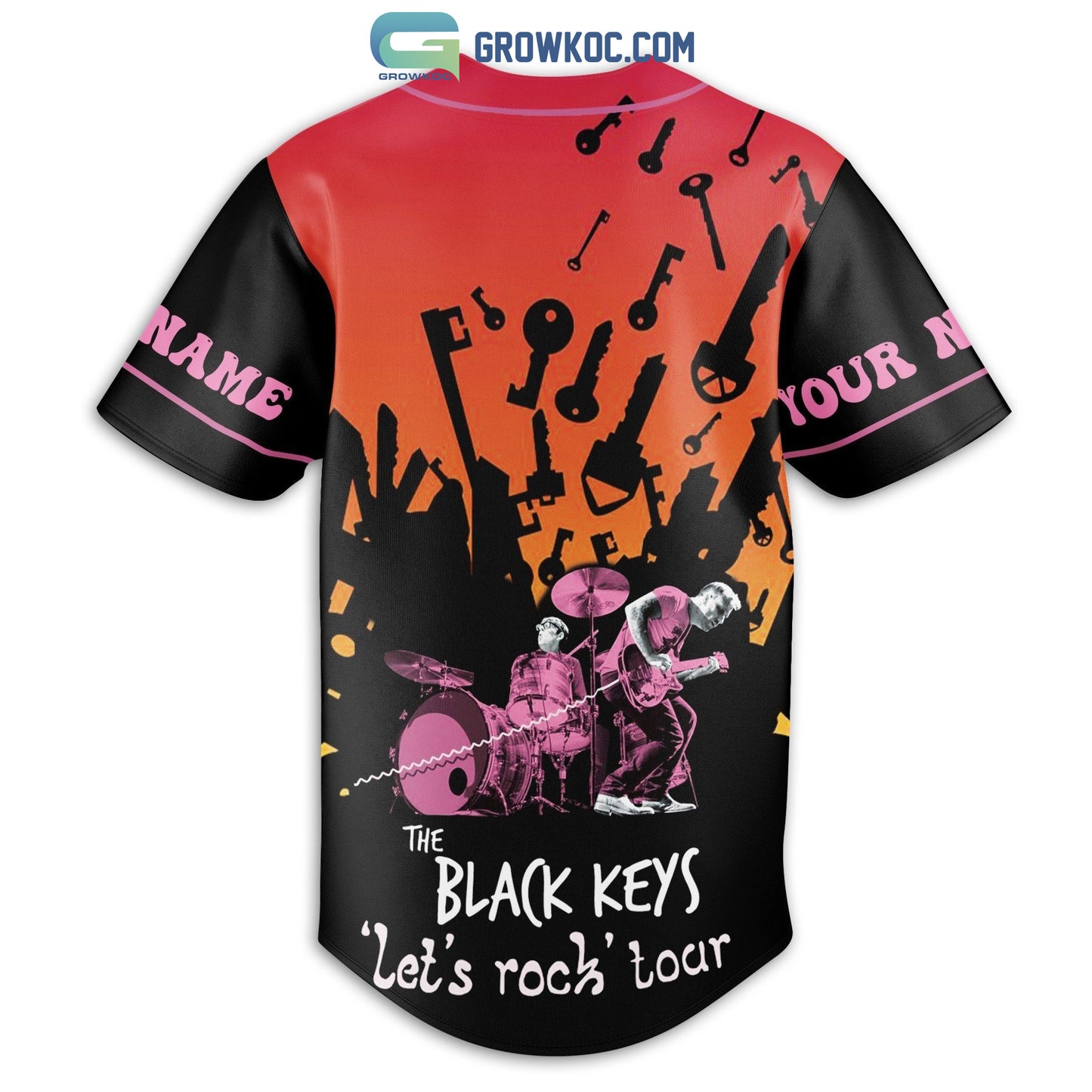 The Black Keys Let’s Rock Tour Personalized Baseball Jersey
