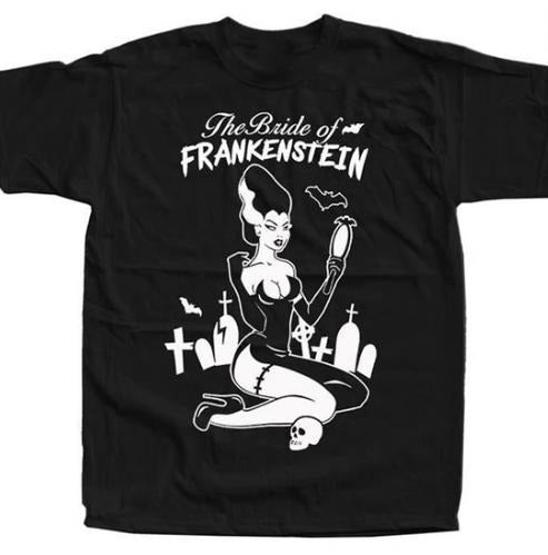 The Bride of Frankenstein V28 Horror Movie Poster T-SHIRT , FOR UNISEX Menswear Top