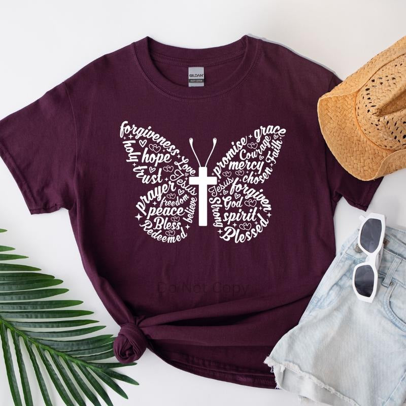 The Cross Affirmation Screen Print Transfer T-Shirts, Hoodie, Sweatshirt | InkThreadWorks.com