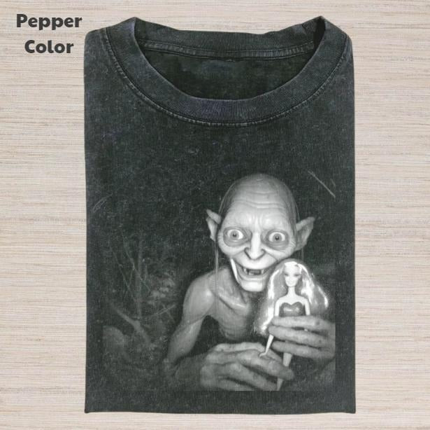 The Lord of the Rings Vintage Graphic Tee, Gollum And Doll T-Shirt, Movies Tee, Unisex Meme Cringe Funny Dumb Shirt, Menswear Womenswear Streetwear