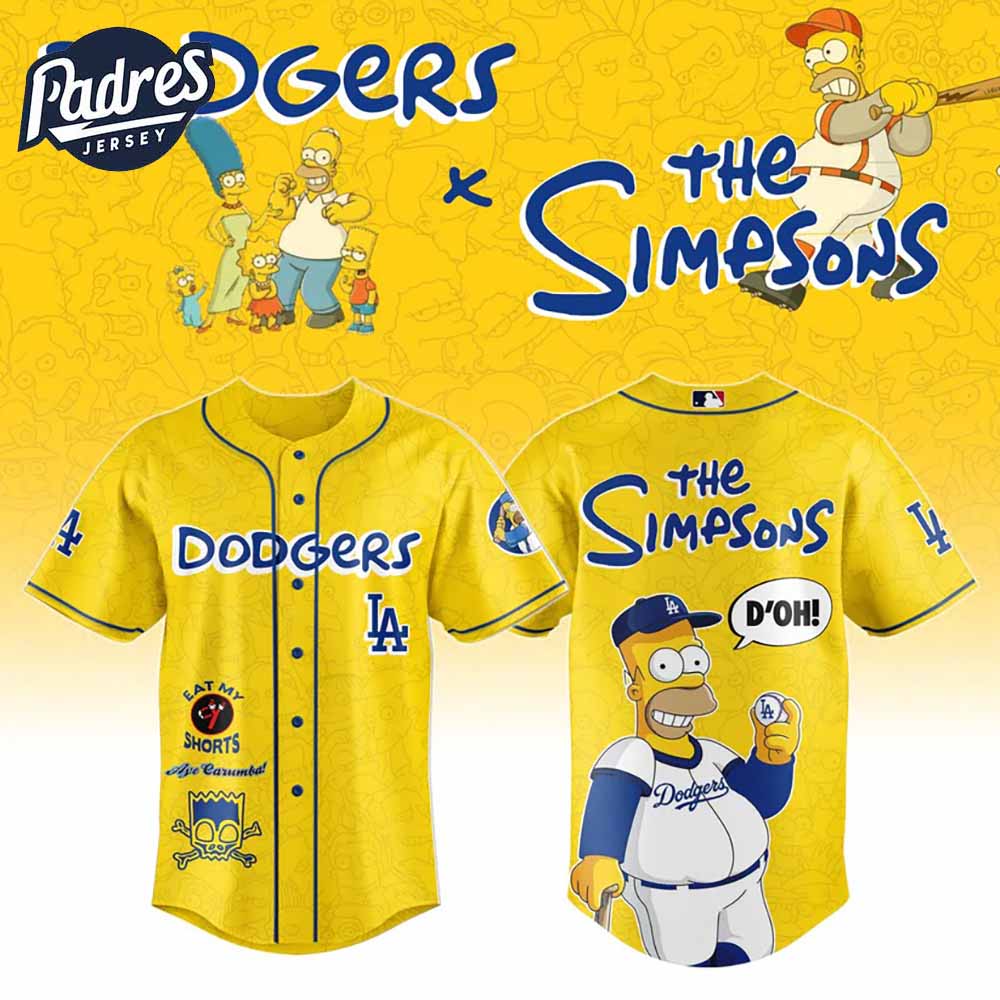 The Simpsons x Los Angeles Dodgers Baseball Jersey 2025 - Padres Jersey Oasis: Elevate Your Baseball Style Game
