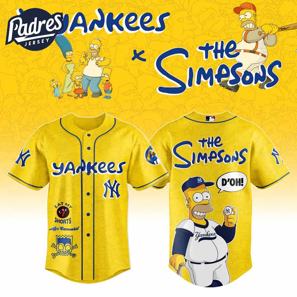 The Simpsons x New York Yankees Baseball Jersey 2025 - Padres Jersey Oasis: Elevate Your Baseball Style Game