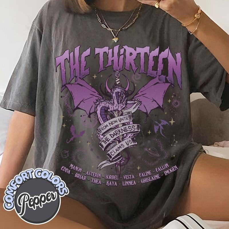 The Thirteen Throne Of Glass Comfort Colors Shirt, From Now Until The Darkness Claims Us, Throne Of Glass SJM Merch, We...