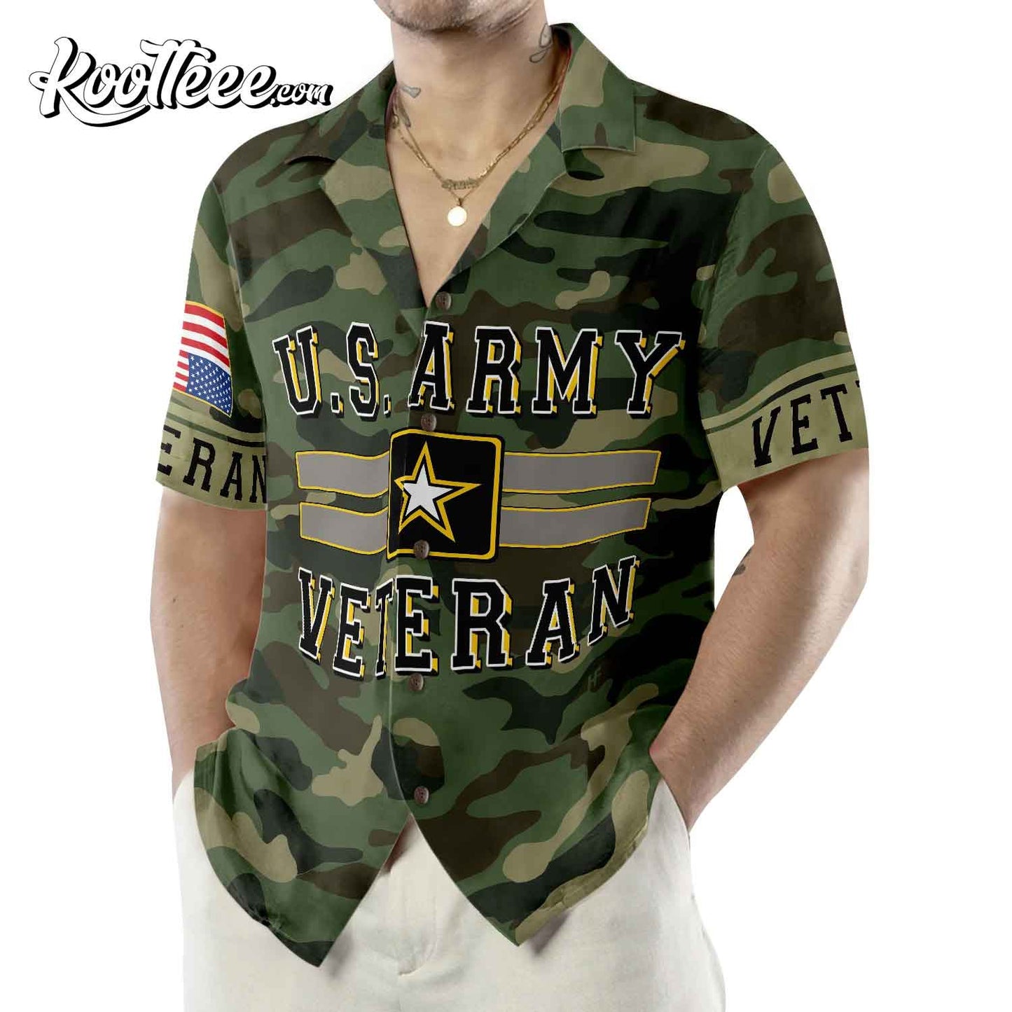 The US Army Veteran Hawaiian Shirt