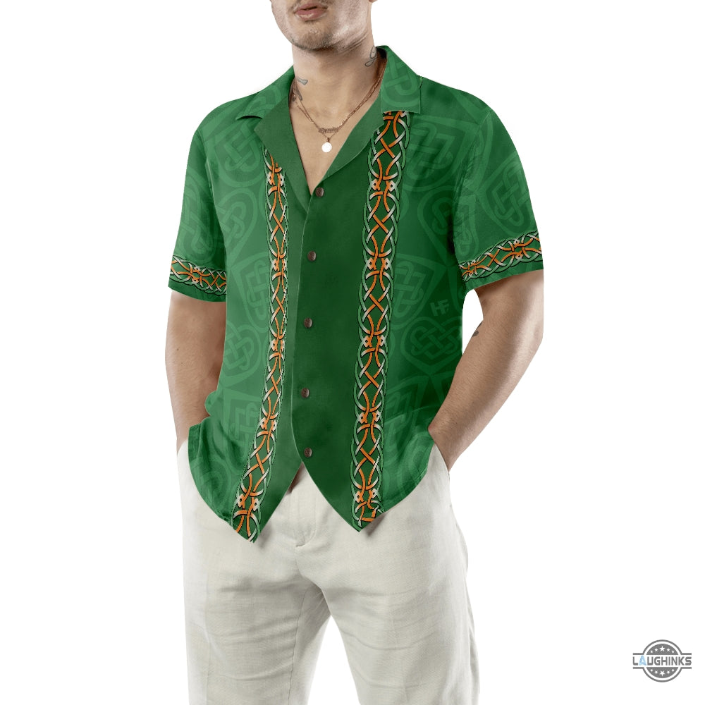 Theres A Little Bit Of Irish In Me Ireland Hawaiian Shirt Aloha Summer Beach Button Up Shirts And Shorts NEW