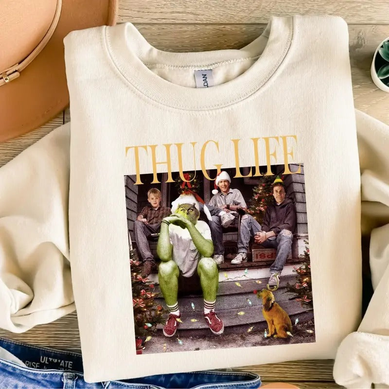 Thug Life Christmas Movie Shirt, Christmas Friends Sweatshirt, Thug Life Christmas Movie Sweater, Christmas Gifts