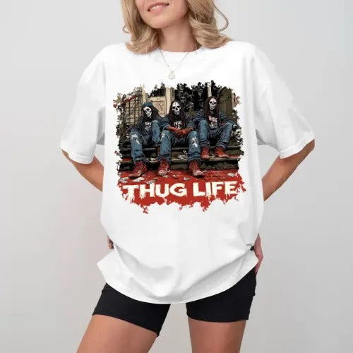 Thug Life Scary Halloween T-Shirt, Tarot Card Halloween T-Shirt, Horror Friend T-Shirt, Halloween T-Shirt, Gift For Fan,...