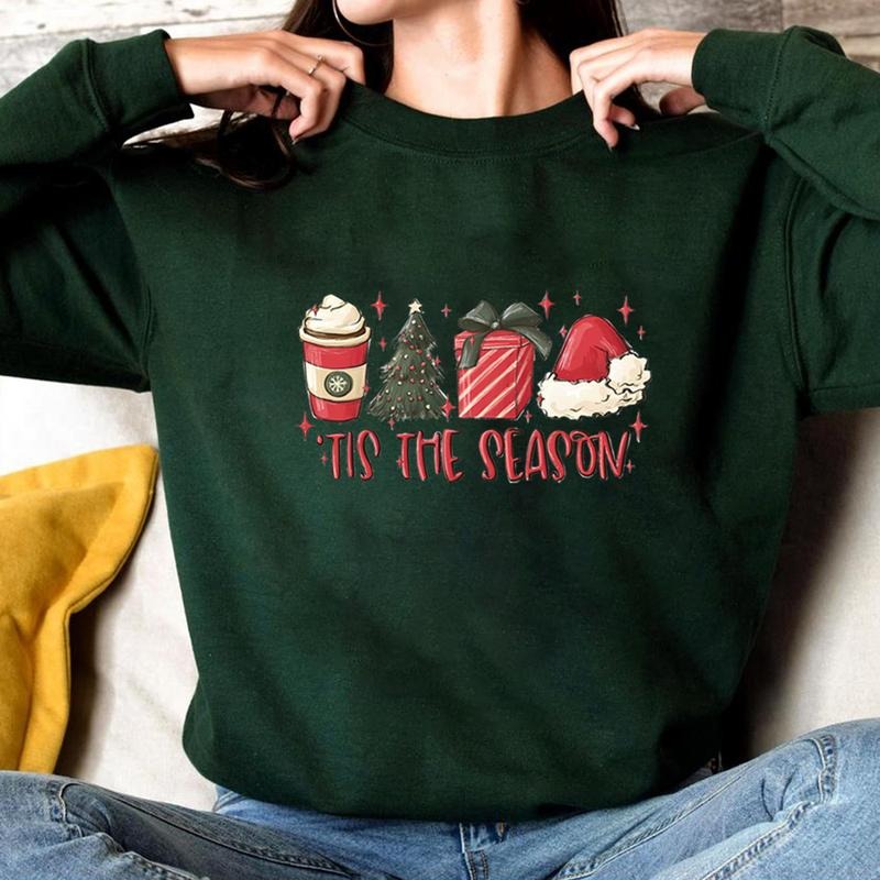 Tis The Season Sweatshirt Christmas Tis The Season Shirt Merry Christmas Hoodie Christmas Tees Cute Winter Sweatshirt...
