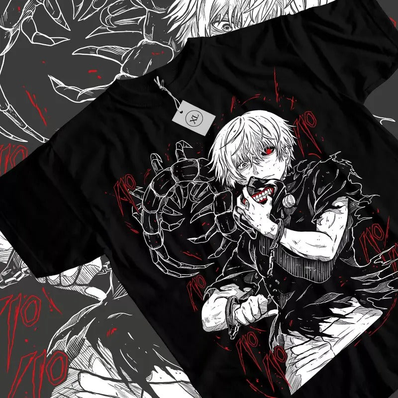 Tokyo Ghoul T-Shirt Ken Kaneki T-Shirt Japanaise Manga Anime Tshirt Tee All Sizestyle{n002}2
