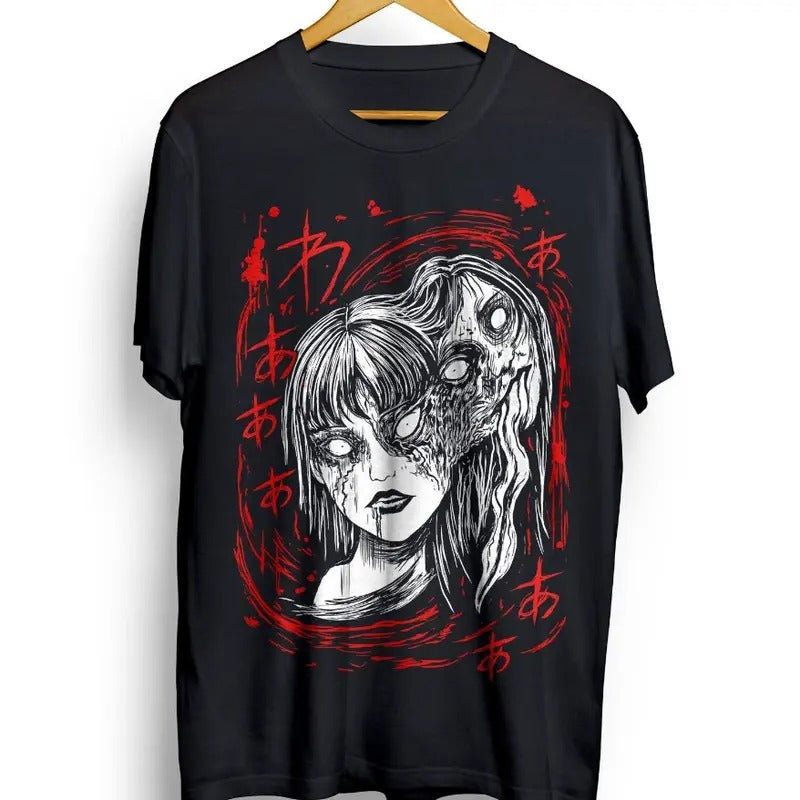 Tomie Junji Ito Uzumaki Horror Anime Manga TShirt