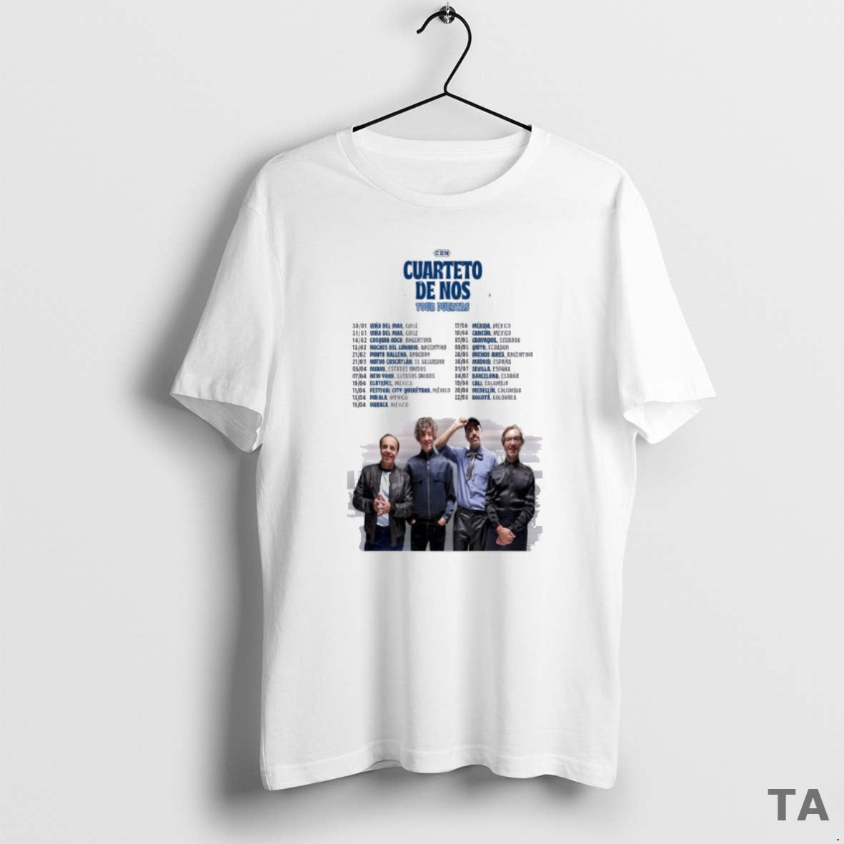 Top Cuarteto De Nos Tour Puertas 2026 T Shirt Sweater Hoodie, Sweatshirt | InkThreadWorks.com