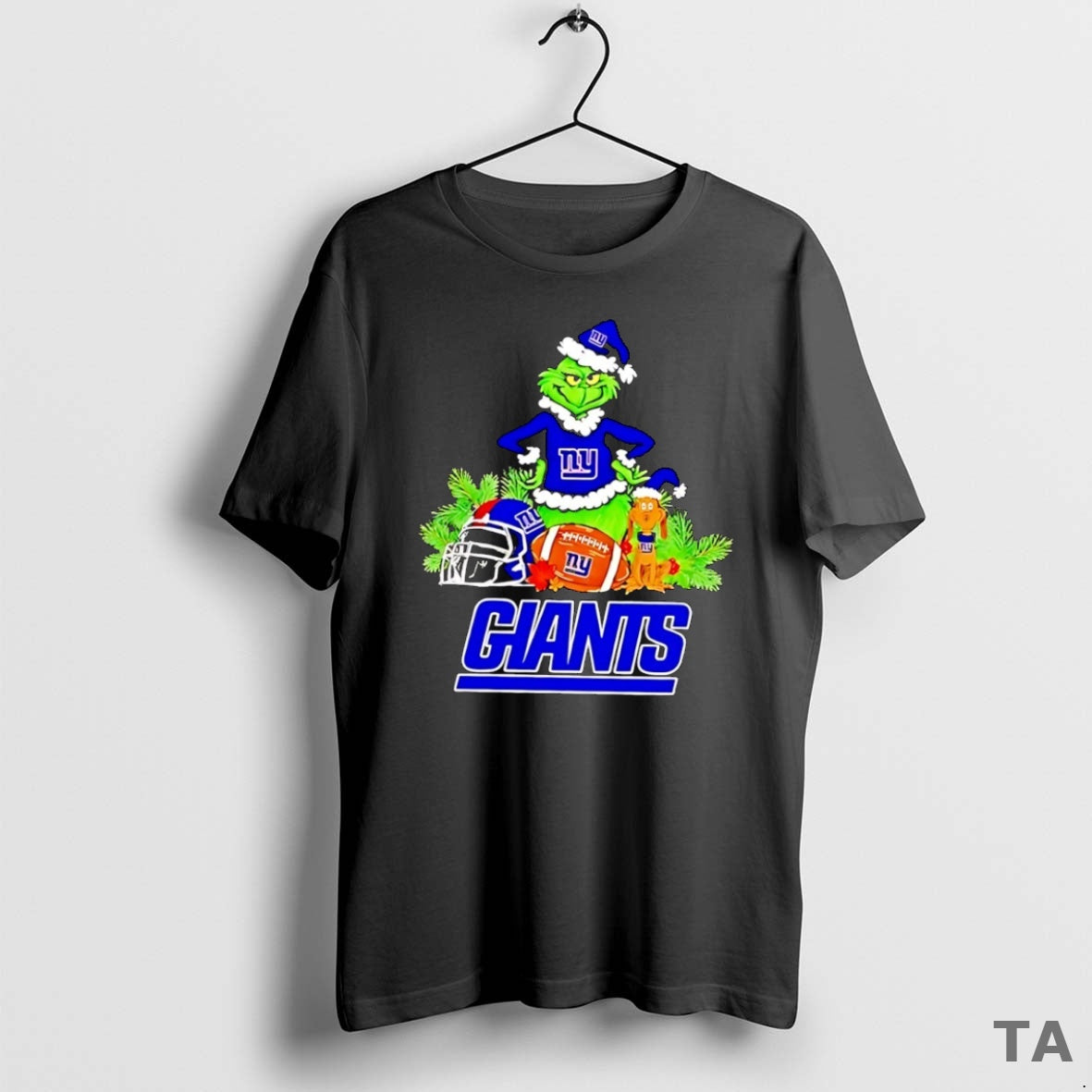 Top Grinch And Max Dog New York Giants Football Merry Christmas T Shirt Sweater Hoodie, Sweatshirt | InkThreadWorks.com