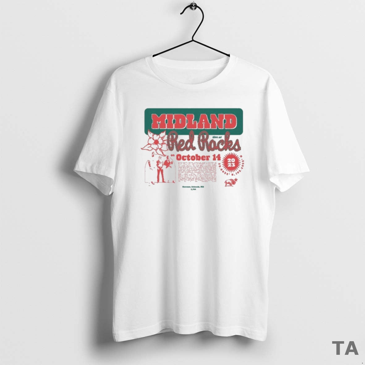 Top Midland Live At Red Rocks October 14 2023 T Shirt Sweater Hoodie, Sweatshirt | InkThreadWorks.com