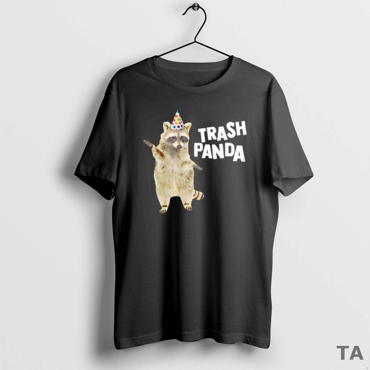 Top Raccoon Wearing Birthday Hat Trash Panda T Shirt Sweater Hoodie, Sweatshirt | InkThreadWorks.com