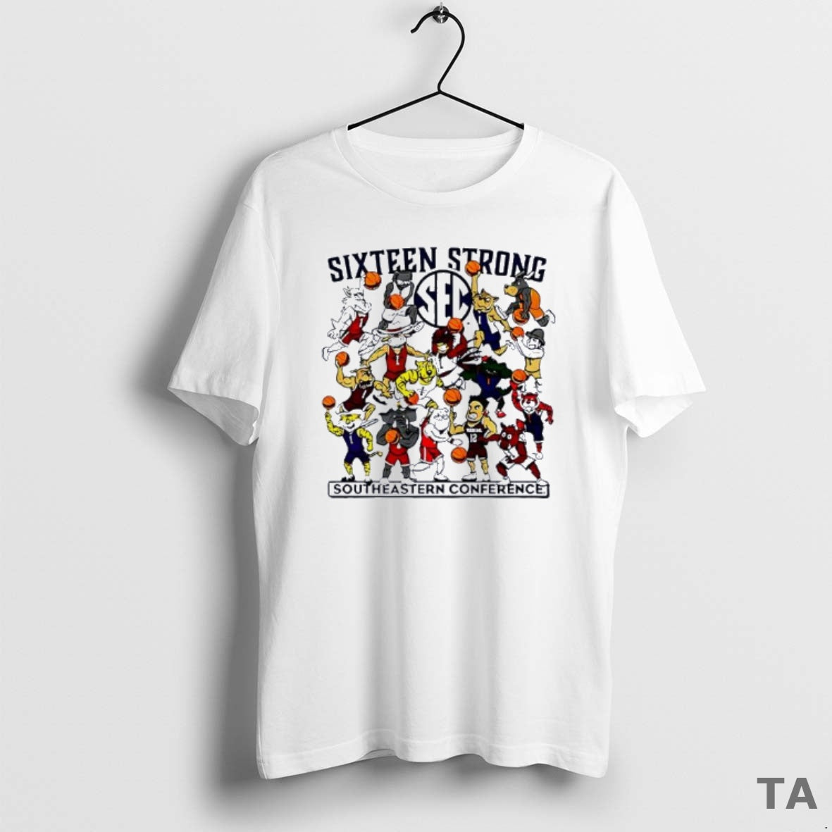 Top Southeastern Conference Sixteen Strong Basketball Mascot T Shirt Sweater Hoodie, Sweatshirt | InkThreadWorks.com