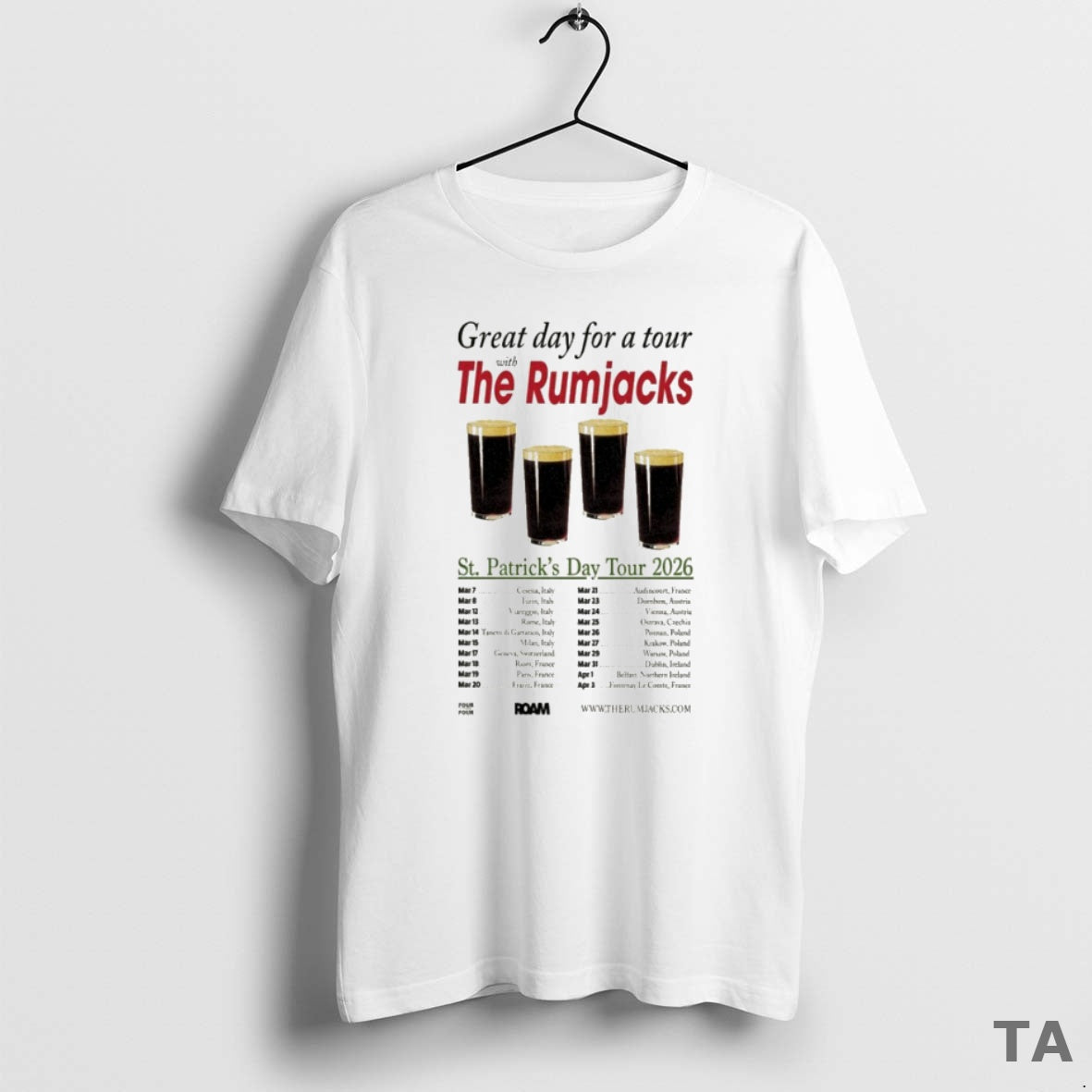 Top The Rumjacks Great Day For A St T Shirt Sweater Hoodie, Sweatshirt | InkThreadWorks.com