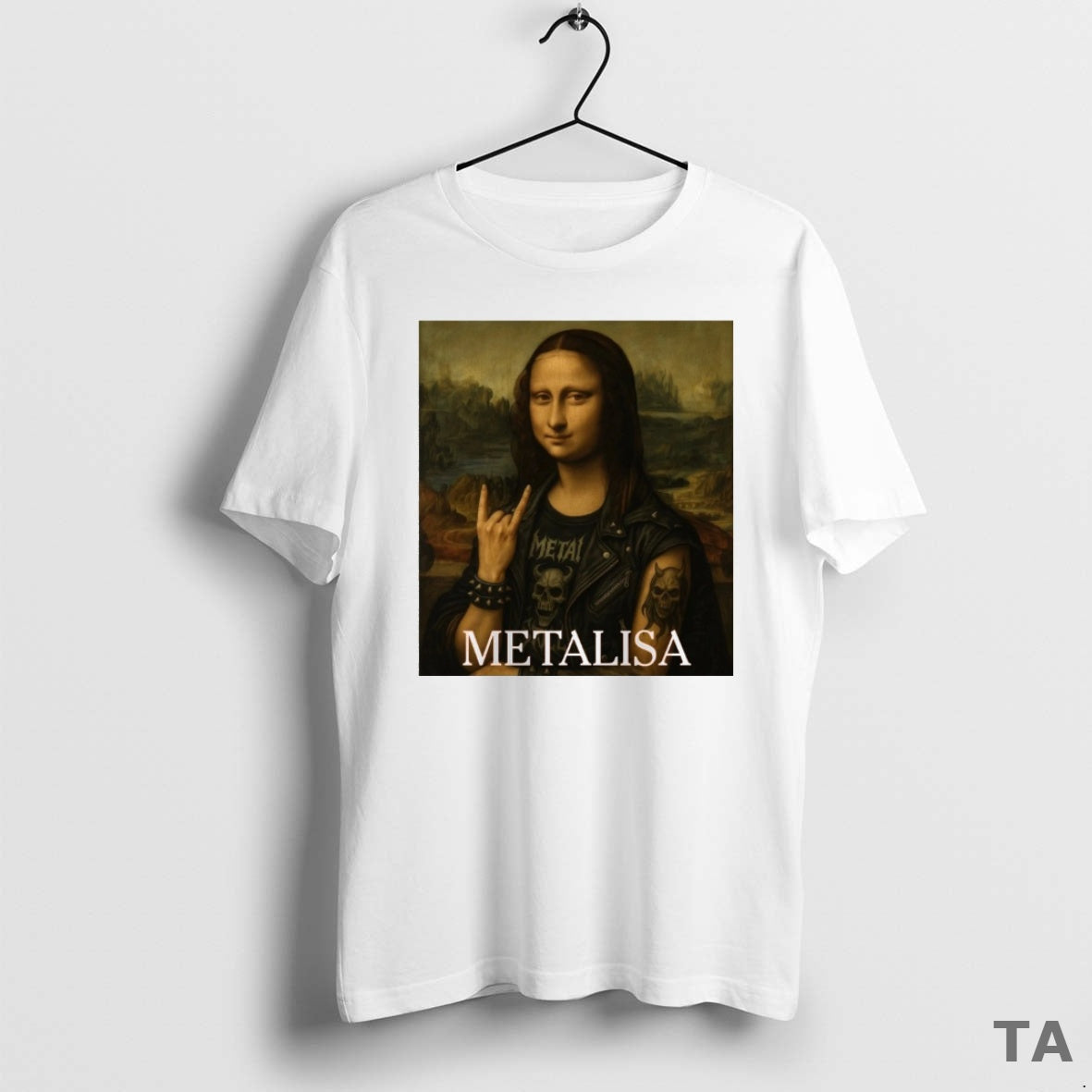 Top Mona Lisa Heavy Metal Theme Metalisa Metallica Meme T Shirt Sweater Hoodie, Sweatshirt | InkThreadWorks.com