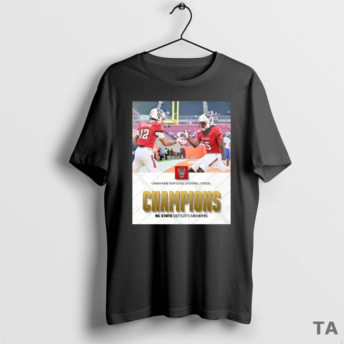 Top Nc State Wolfpack Defeated Memphis Tigers 2025 Union Home Mortgage Gasparilla Bowl Champions T-Shirts, Hoodie, Sweatshirt