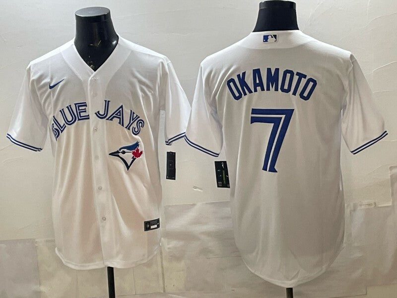 Toronto Blue Jays #7 Kazuma Okamoto Blue Jays Adult