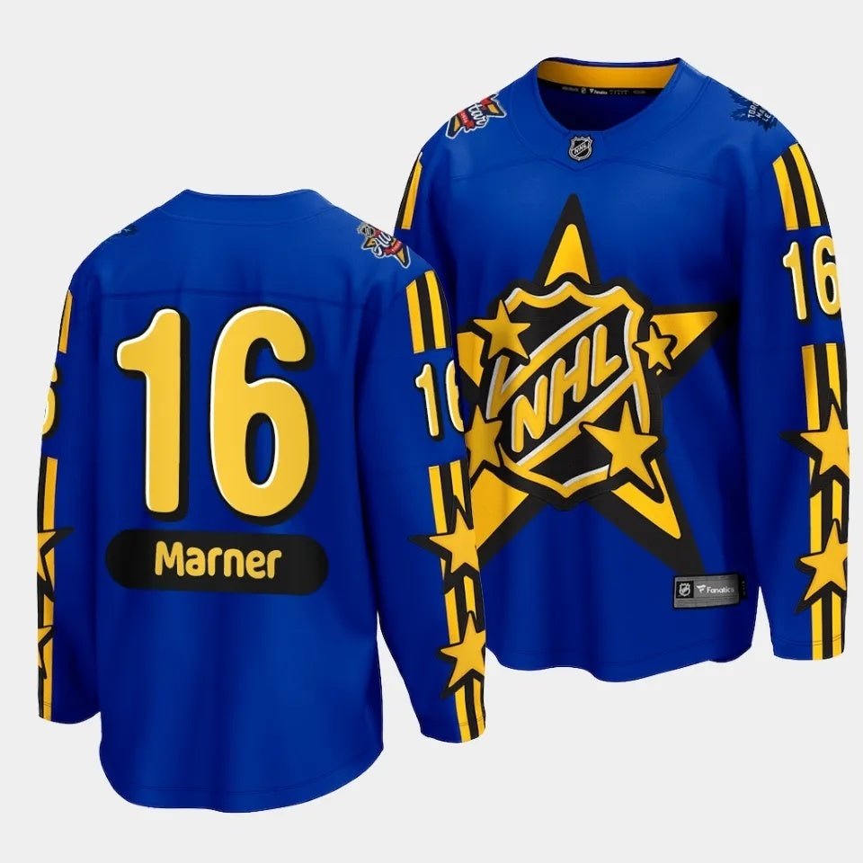Toronto Maple Leafs #16 Mitch Marner 2024 NHL All-Star Blue Jersey Style 2