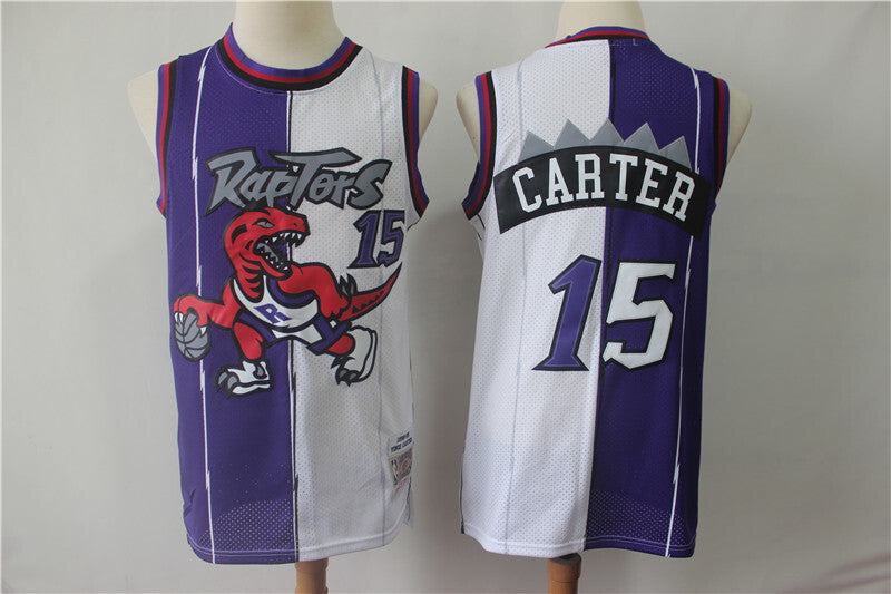 Toronto Raptors #15 Vince Carter Raptors 15 # Purple White Retro Edition Jersey