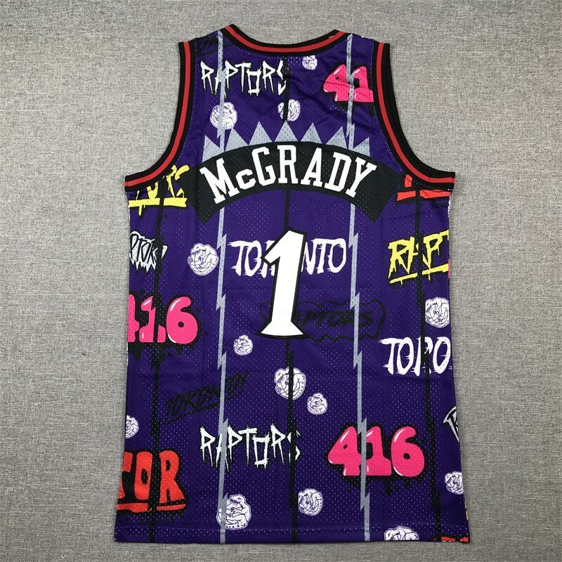 Toronto Raptors #1 Tracy Mcgrday Raptors 1 Purple s-xxl Style 1