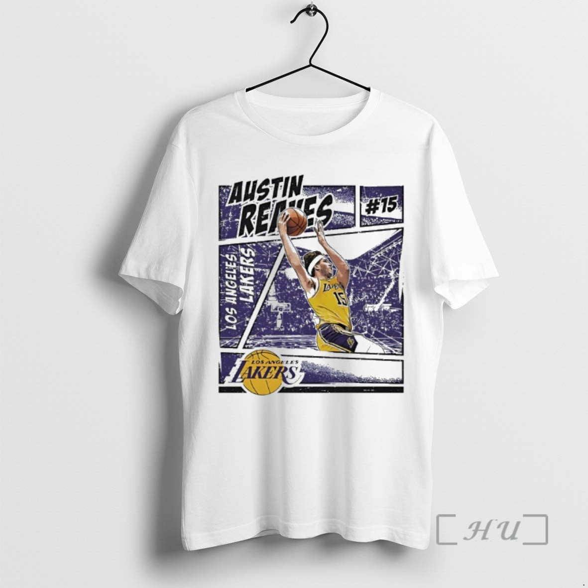 Trending Austin Reaves 15 Los Angeles Lakers Basketball Graphic Comic T-Shirts, Hoodie, Sweatshirt | InkThreadWorks.com