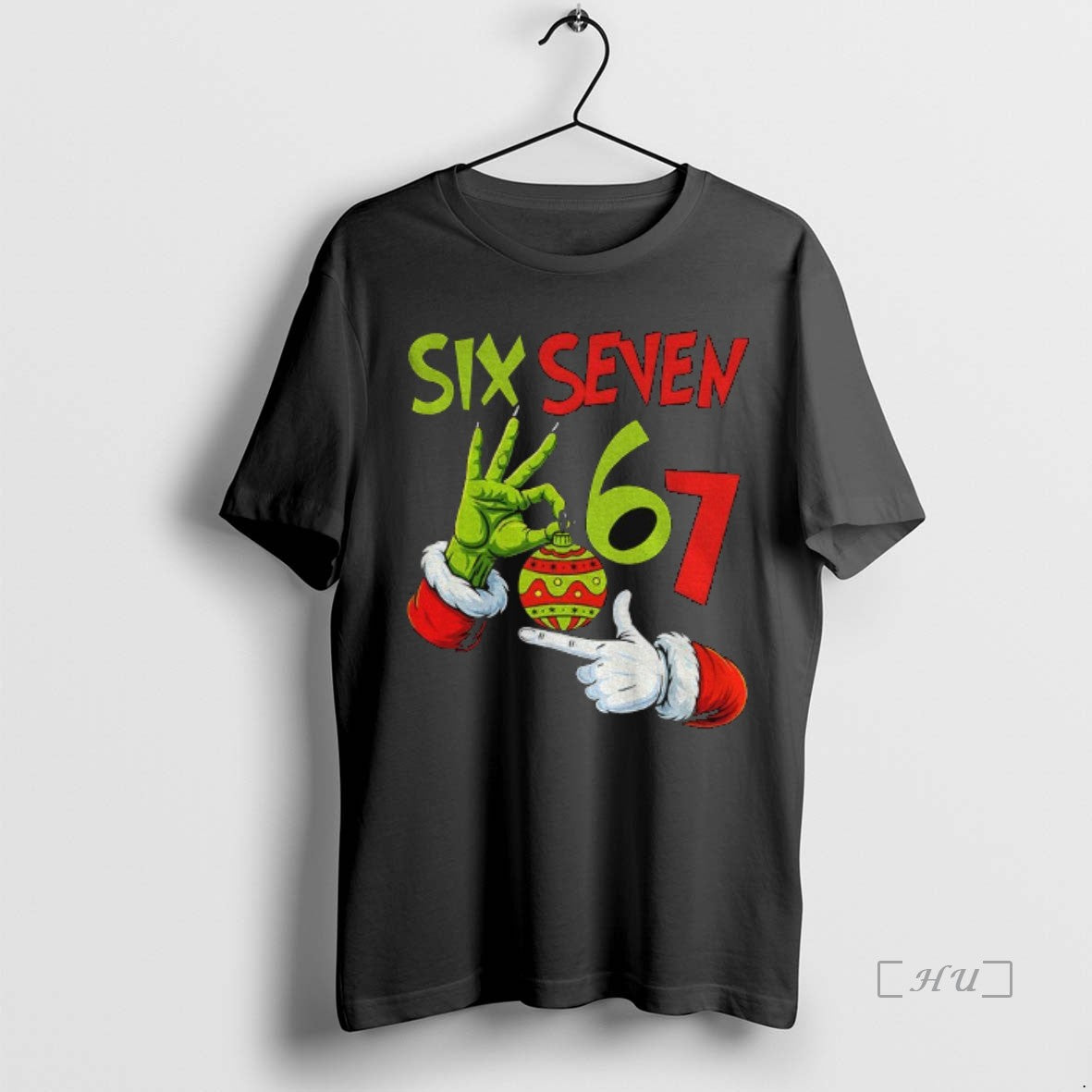 Trending Grinch Six Seven Meme Christmas Bauble Merry Christmas T-Shirts, Hoodie, Sweatshirt | InkThreadWorks.com