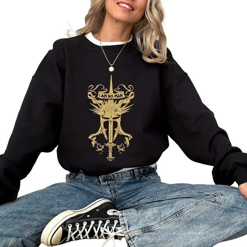 Trending I'm No Man Sweatshirt, Nazgul Sweater, Gifts For Fantasy Book Lover, Woman Power Shirts, Woman Motivational...