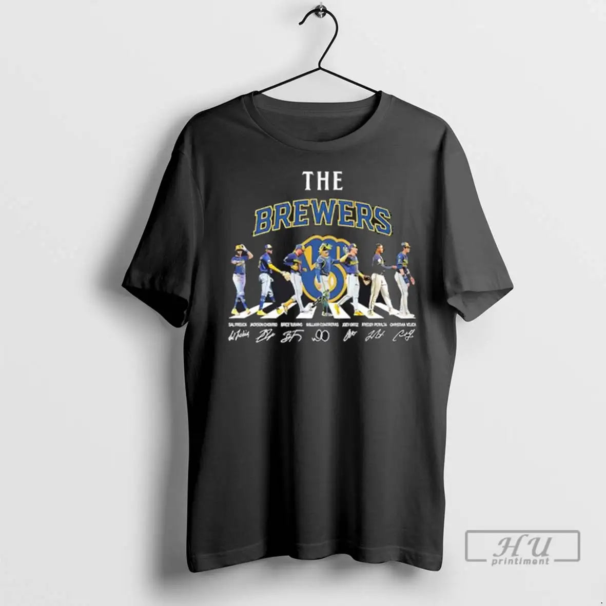 Trending Milwaukee Brewers Christian Yelich And Players Abbey Road Signatures T Shirts