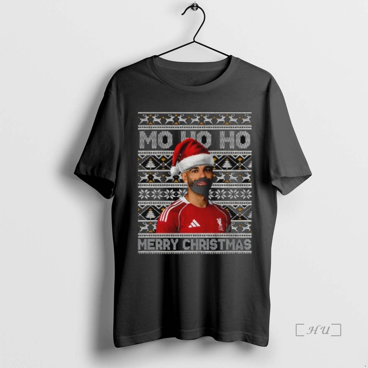 Trending Mohamed Salah Liverpool Fc Santa Hat Mo Ho Ho Merry Christmas Premium T Shirts Hoodie, Sweatshirt
