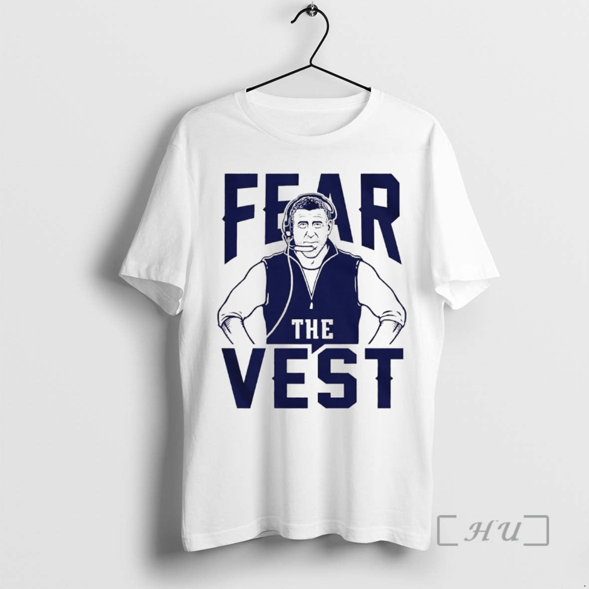Trending Ne Patriots Fear The Vest Mike Vrabel Coach T-Shirts, Hoodie, Sweatshirt | InkThreadWorks.com