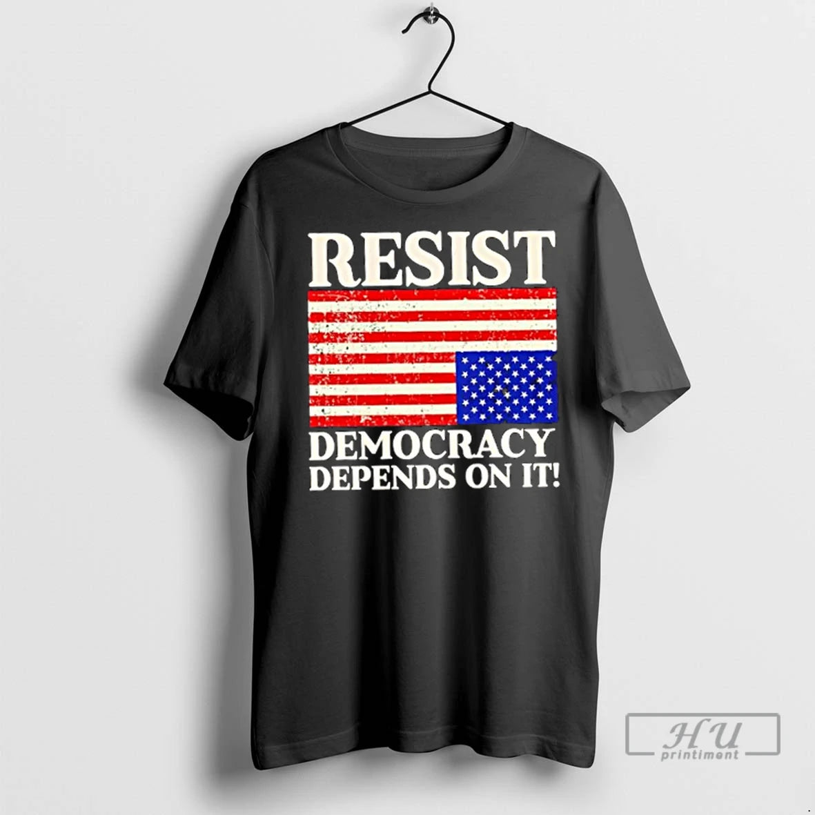 Trending Resist Democracy Depends On It Us Flag T Shirts