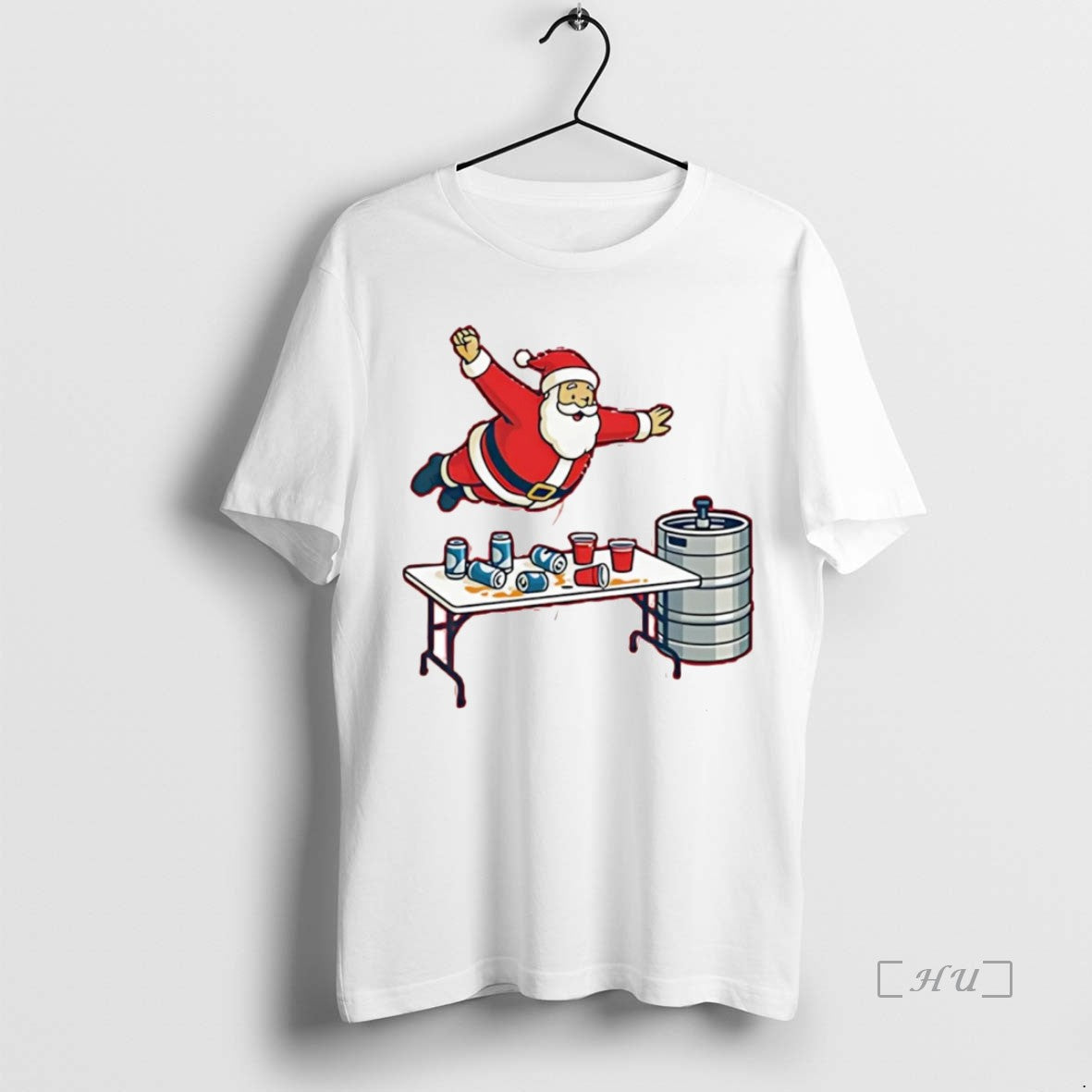 Trending Santa Beer Pong Table Dive Christmas T-Shirts, Hoodie, Sweatshirt | InkThreadWorks.com