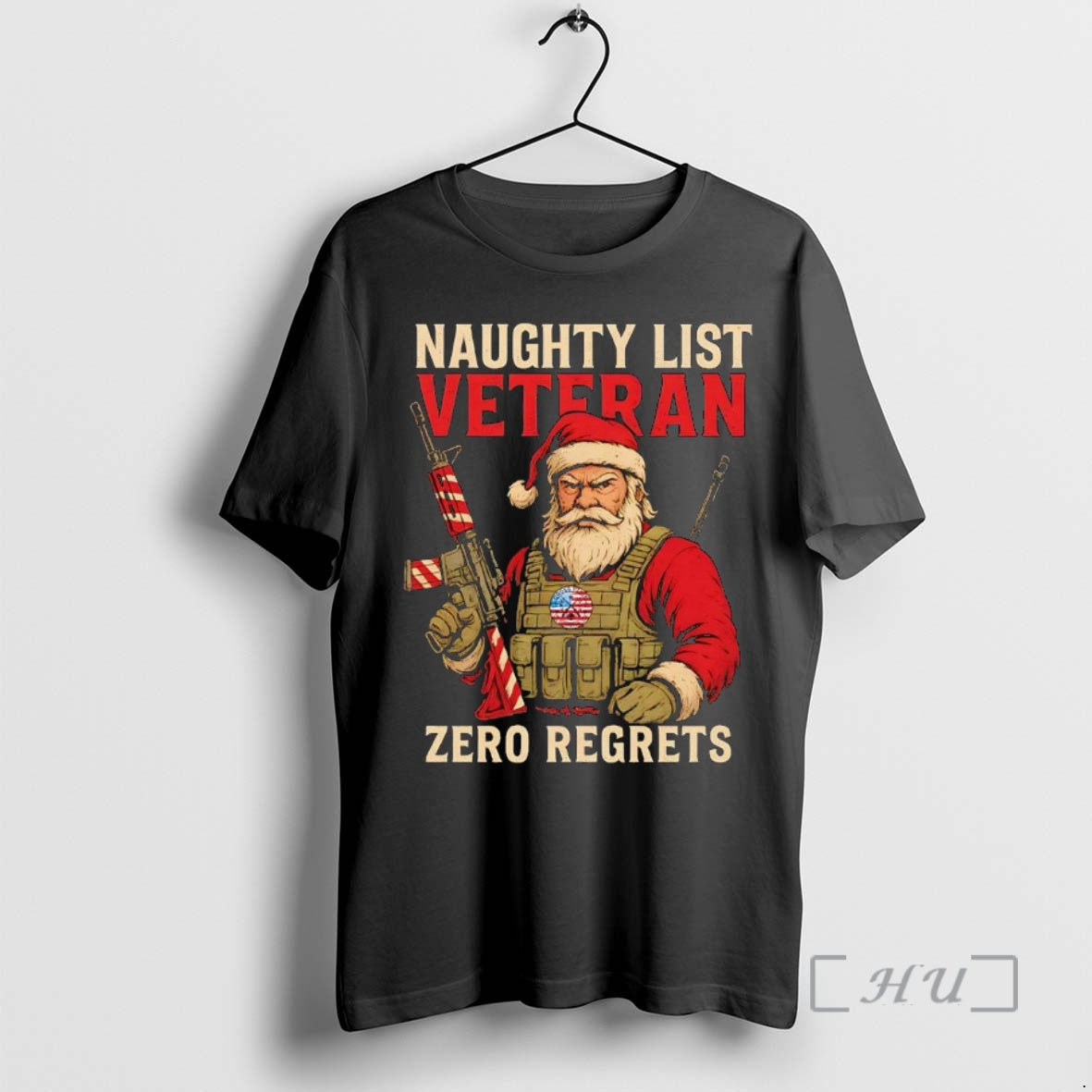 Trending Santa Naughty List Veteran Zero Regrets Christmas T-Shirts, Hoodie, Sweatshirt | InkThreadWorks.com