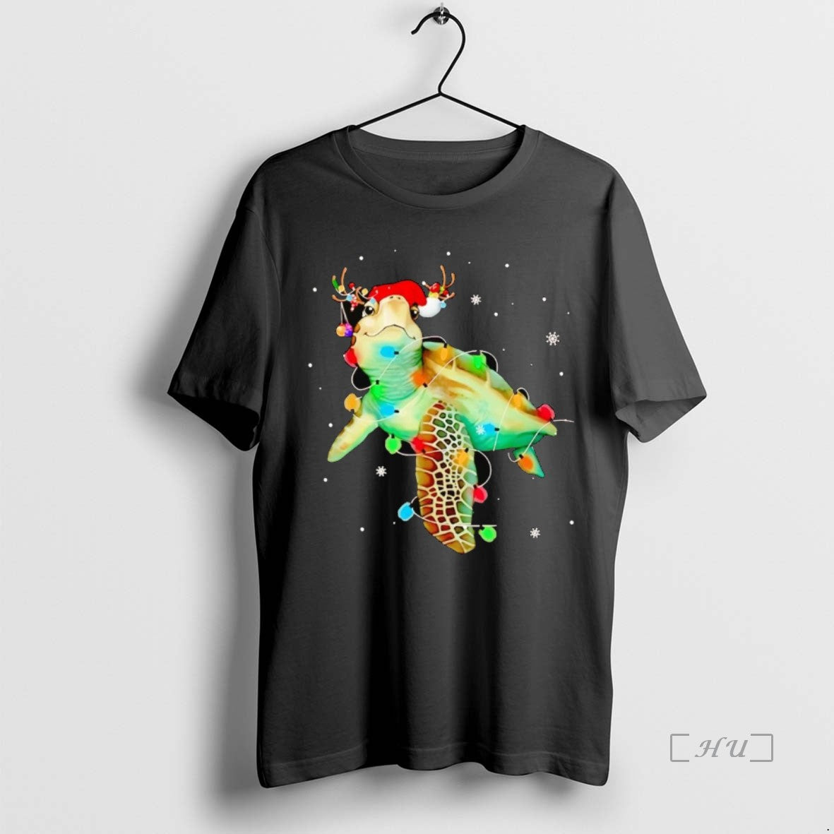 Trending Santa Turtle Christmas Light T-Shirts, Hoodie, Sweatshirt | InkThreadWorks.com