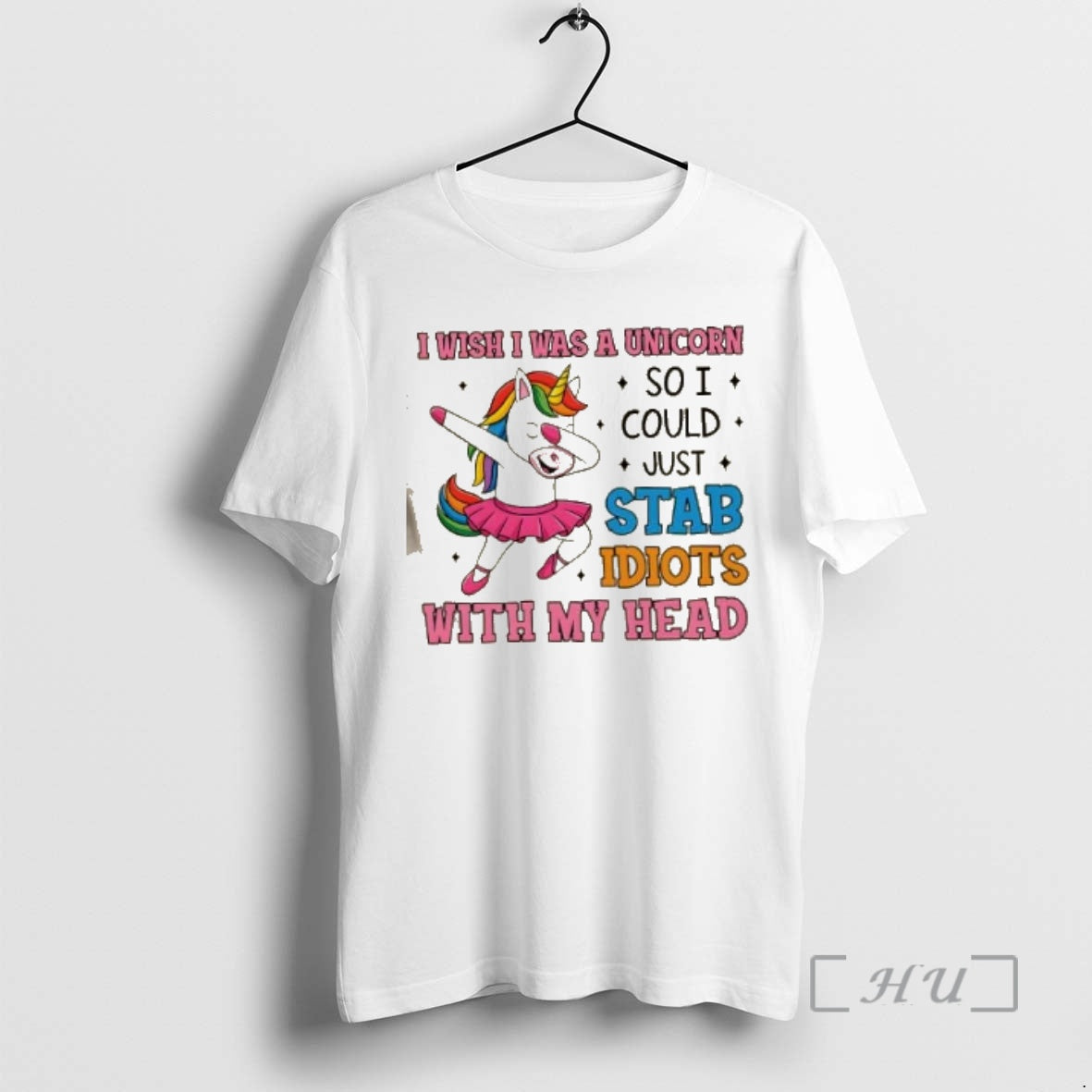 Trending Unicorn Dabbing I Wish I Was A Unicorn So I Could Just Stab Idiots T-Shirts, Hoodie, Sweatshirt | InkThreadWorks.com