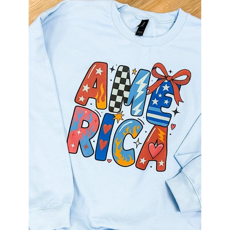 Trendy America Graphic Top