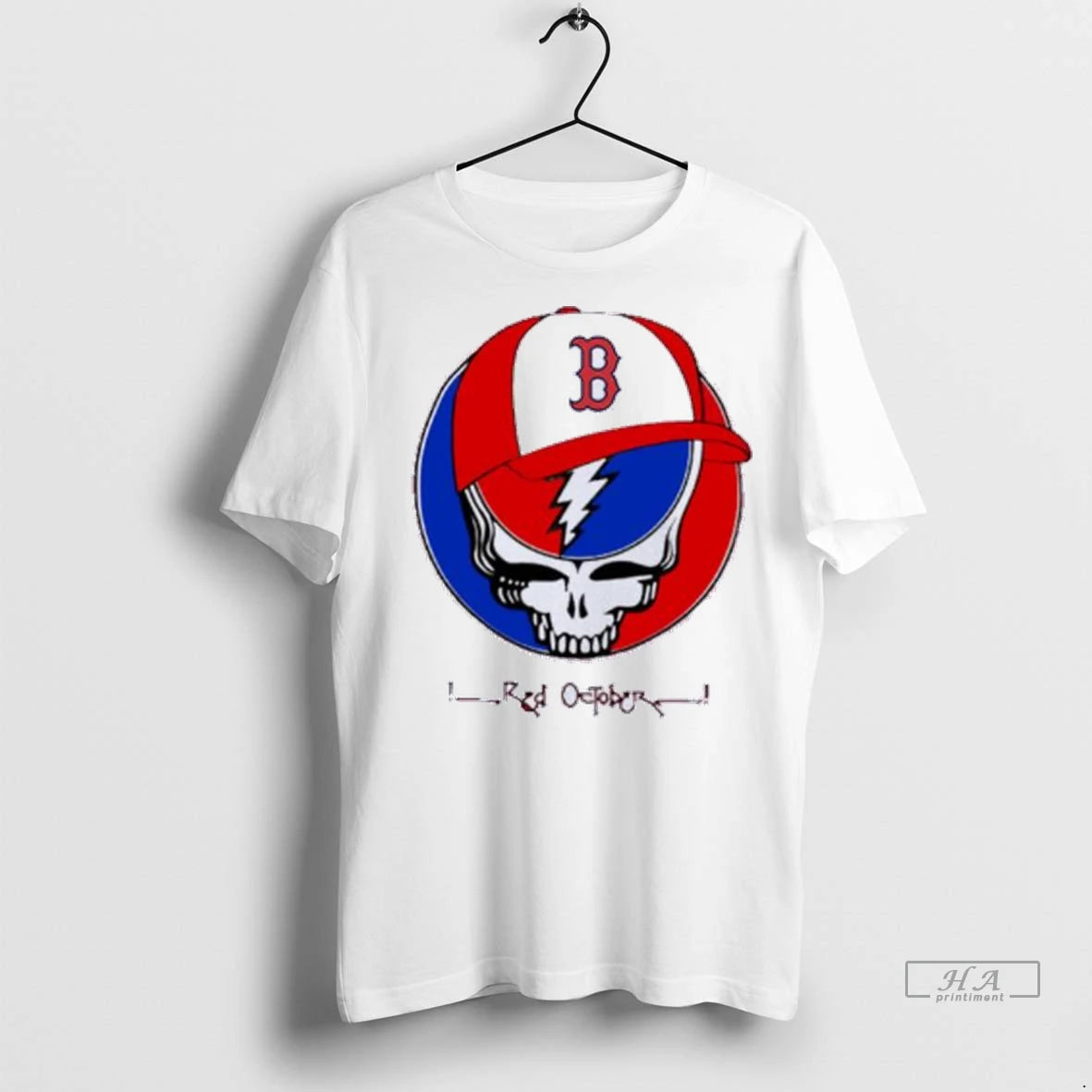 Trendy Officials Boston Red Sox Grateful Dead Red October Mlb Wild Card Shirt Sweater
