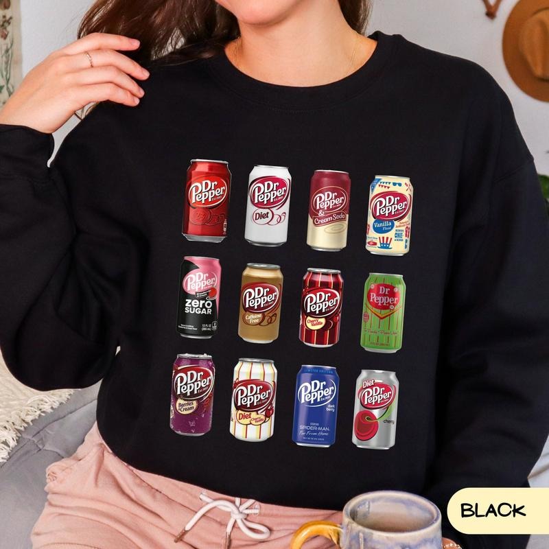 Trendy Pepper Soda Unisex Sweatshirt, Vintage Soda Canned Sweatshirt Comfort Fabric T-Shirts, Hoodie | InkThreadWorks.com