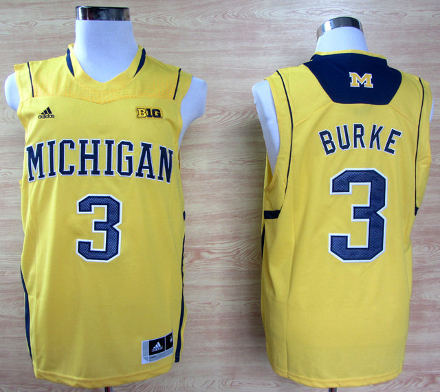Trey Burke #3 Yellow With Big 10 Logo