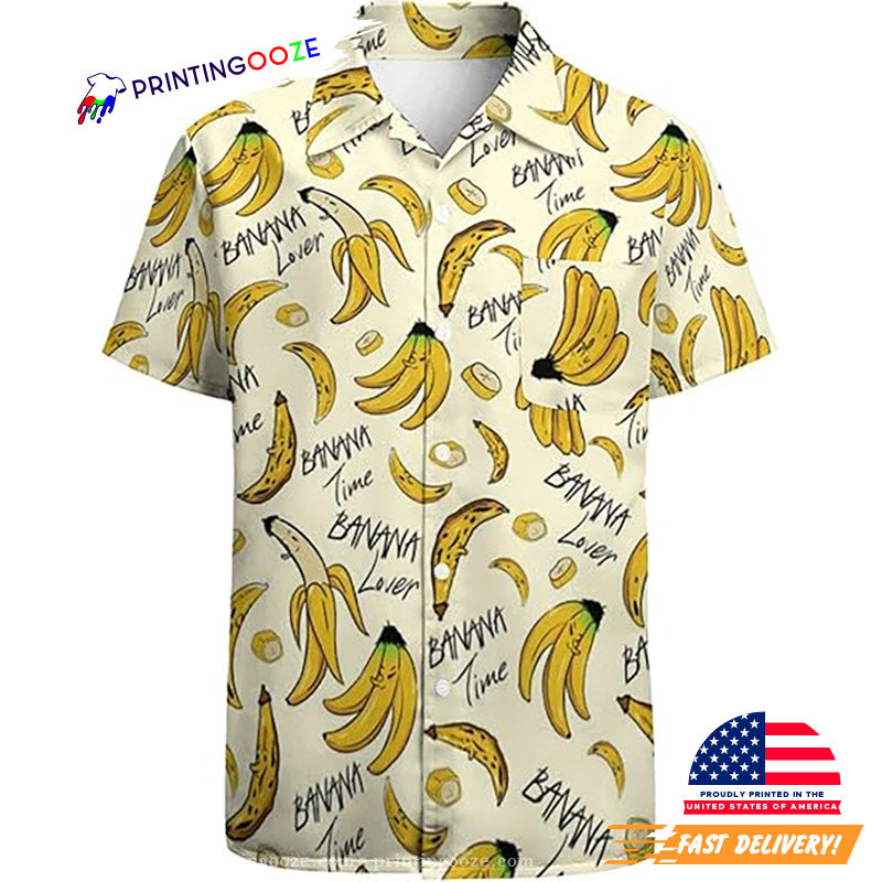 Tropical Banana Shirt Funny Hawaiian Shirt