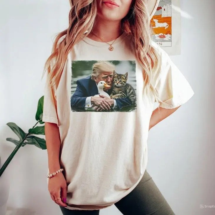 Trum 2024 Duck Kitten Cat Lady Springfield Shirt, Feloon 2024 Unisex Style, Trum Shirt, Trummp Debate Shirt, Trumm Fight...