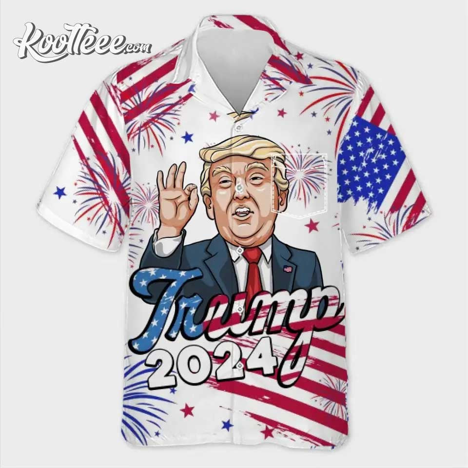 Trump 2024 US Patriotic Hawaiian Shirt
