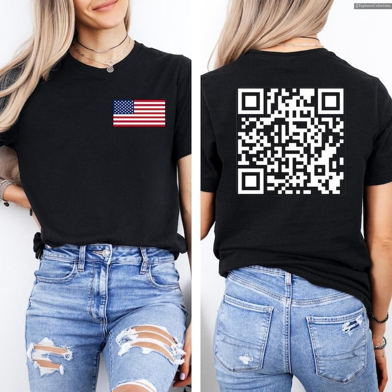 #Trump Dance QR Code T-Shirt Viral, #Donald.Trump YMCA QR Code Shirt, Prank Meme Funny Shirt Republican Tee, MAGA Election 2024 , Global Trending Outfits