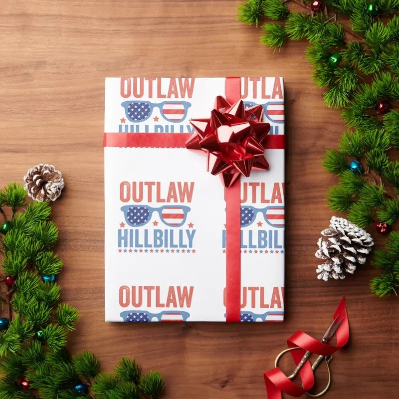 Trump Vance 2024 Outlaw Hillbilly Election Wrapping Paper T-Shirts, Hoodie, Sweatshirt | InkThreadWorks.com