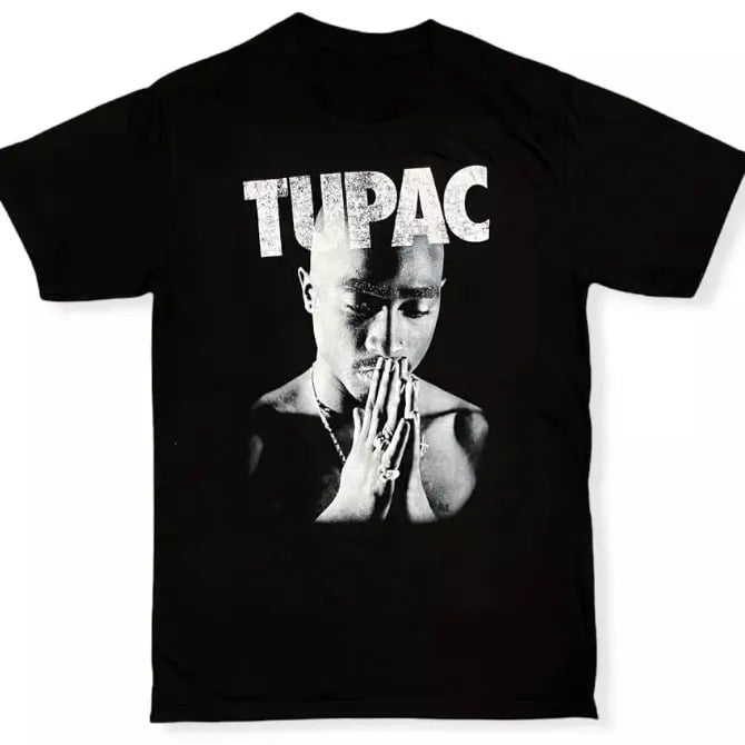 Tupac Shakur Men's Official Licensed 2Pac Prayer Graphic Hip Hop Rap Tee T-Shirt, Gift for Him, Gift For Her, Vintage Y2K, Menswear Top